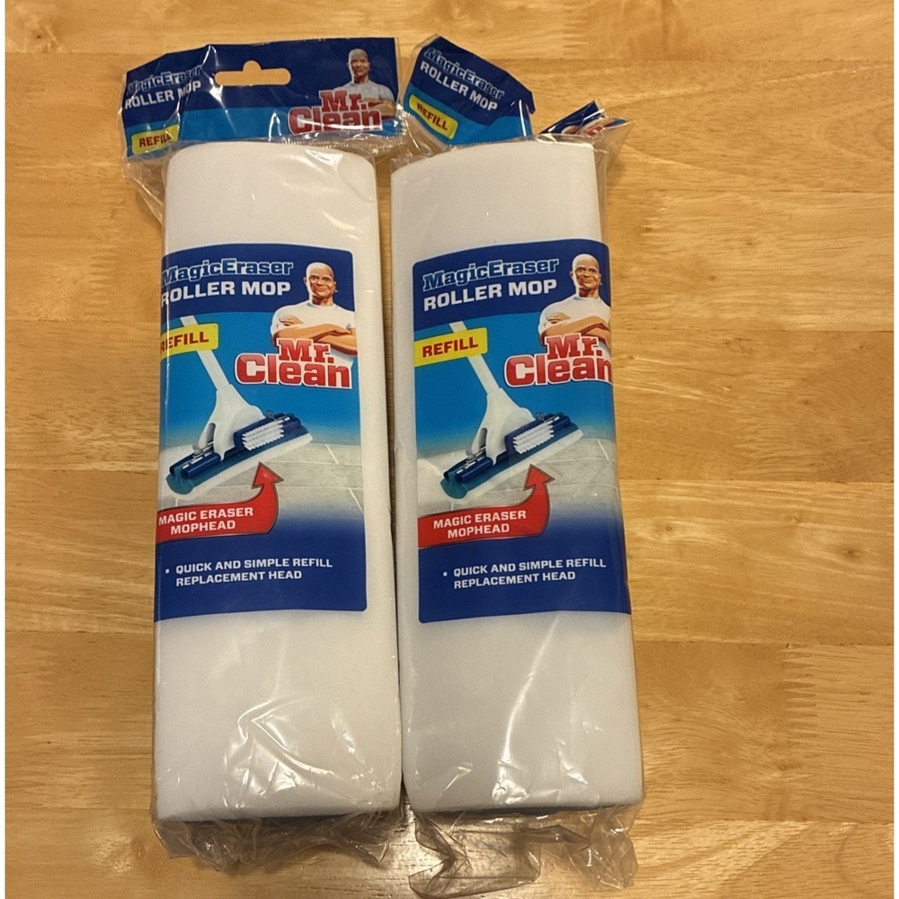 Mr. Clean Magic Eraser Roller Mop Refills X 2 Sealed